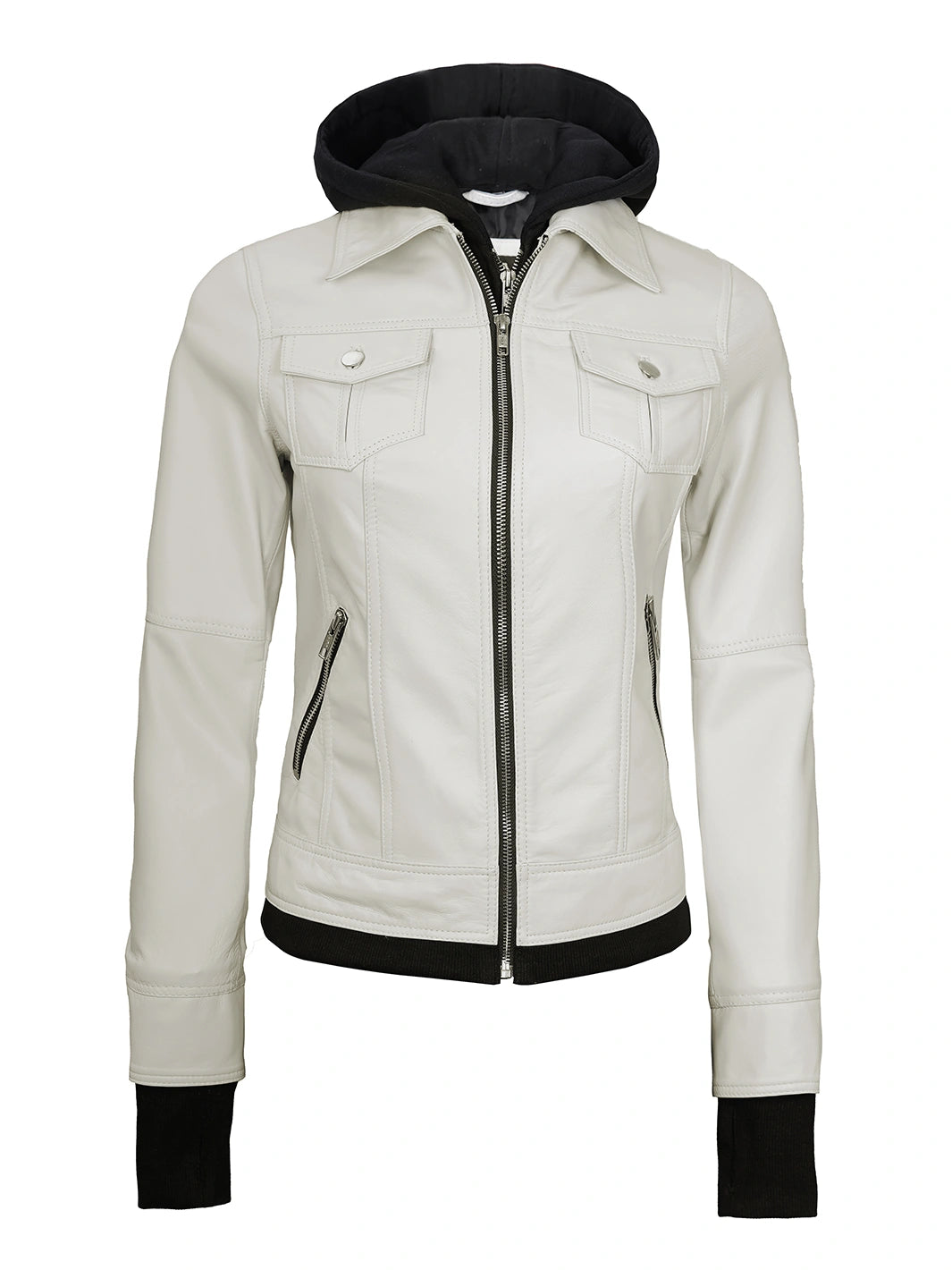 hooded jacket womens white