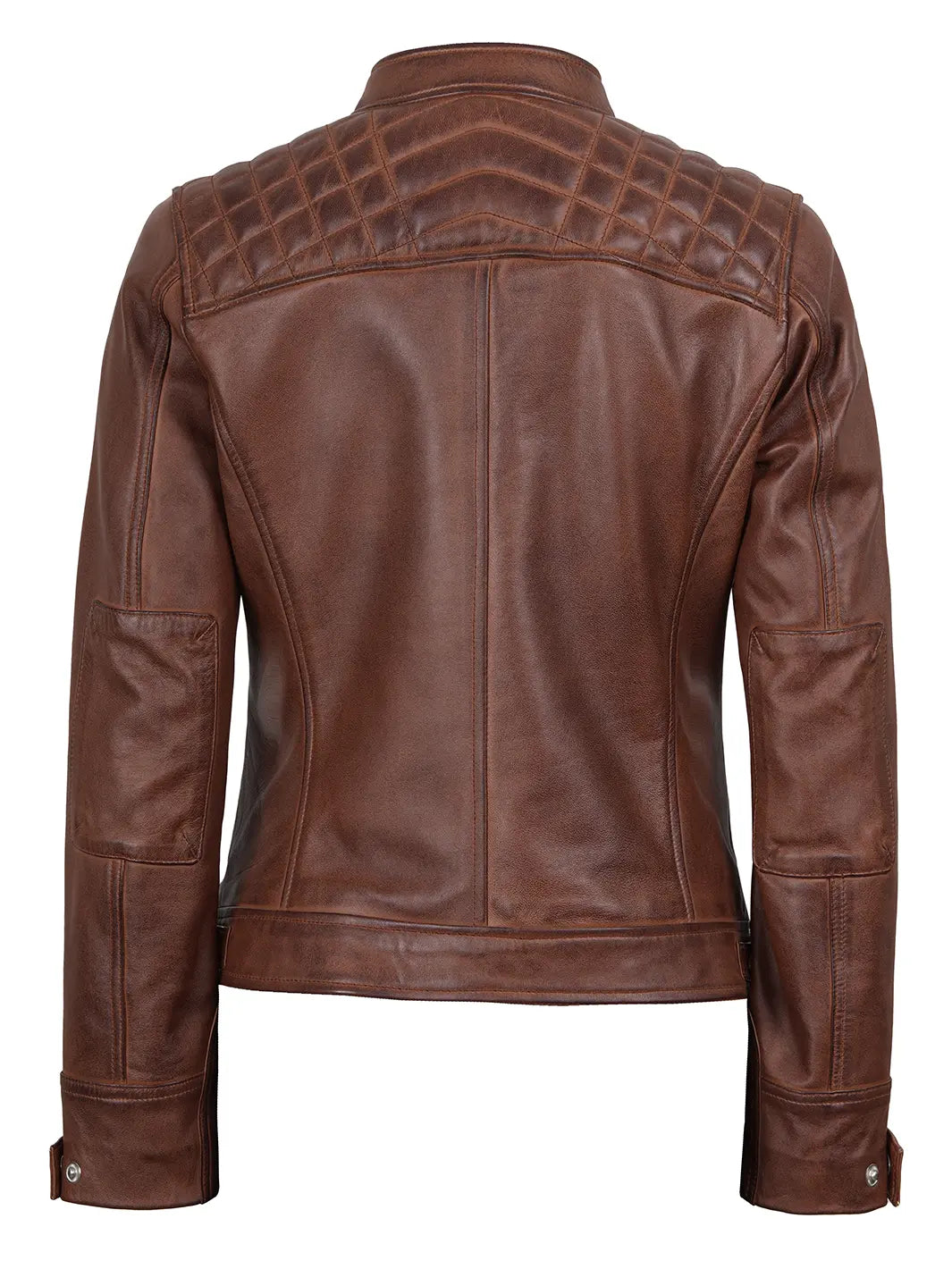 womens brown leather jacket 