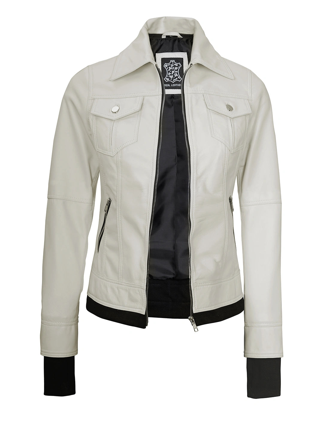 womens white hooded jacket